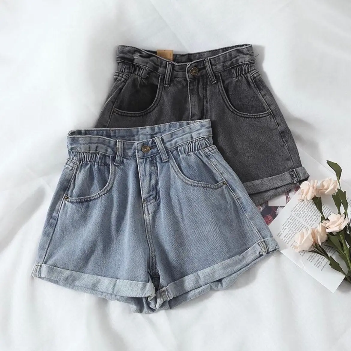 [Beevalue] Celana Pendek Wanita Pinggang Karet | Celana Pendek Highwaist | Hotpants | Celana Pendek Murah Berkualitas | Celana Jeans Pendek Premium | Celana Jeans Korea | Shortpants Jeans | Celana Jeans Highwaist Pinggang Karet | Celana Denim (606)