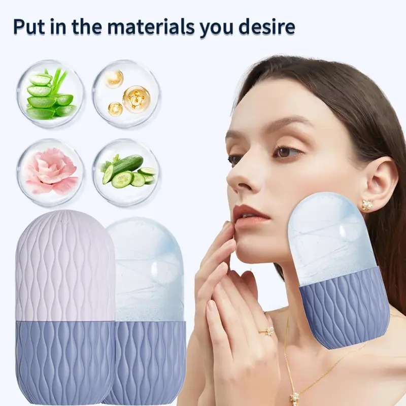 Silicone Ice Compress Face Massage Tool Set, 3 Counts/set Multifunctional Ice Compress Face Massage Tool, Face Massage Tool for Women & Men 6