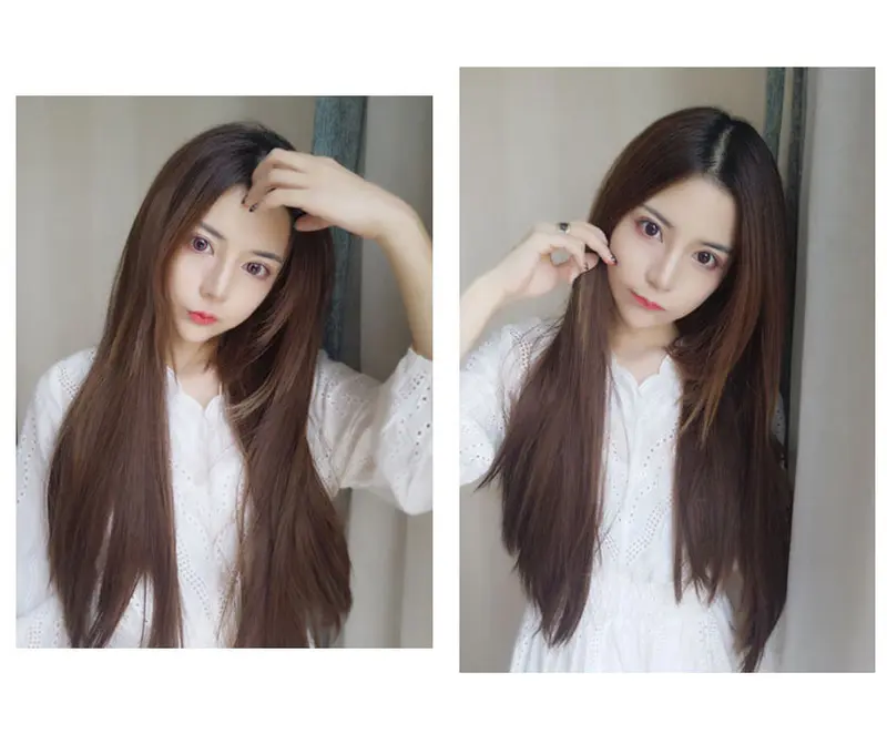 Wig Full Lace Rambut Wanita Panjang Lurus Mid-hair / Wig Long Straight Hair Smooth Beautiful 5