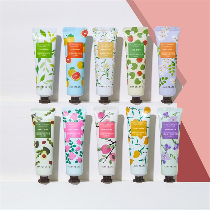 Product Introduction of MAYCREATE Hand Cream Bodybuilding Research New 30g Plant Essence Moisturizing Hand Cream Cosmetics New Makeup 18