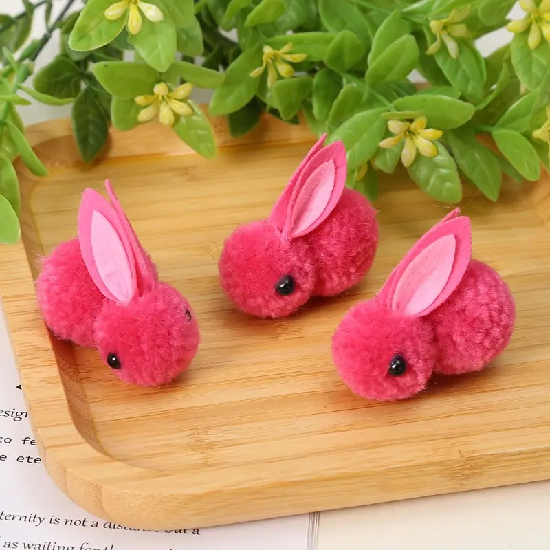 [Hàng sẵn hỏa tốc] [ ship hỏa tốc 2h] Gấu bông mini thỏ ngọc 5,5cm làm phụ kiện handmade, tóc 7