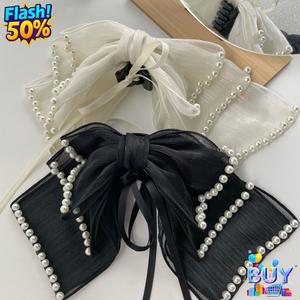 กิ๊บติดผมโบว์ริบบิ้นมุกสุดเรียบหรู สำหรับผู้หญิง สต็อกพร้อมในปี 2025 กิ๊บติดผมครึ่งตัว สไตล์โมริ ดีไซน์หลังศีรษะ หรูหรา ราคาไม่แพง เหมาะสำหรับผู้หญิงขั้นสูง มาใหม่