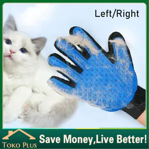 Sarung Tangan Sikat Grooming Anjing Kucing - Sarung Tangan Mandi & Sisir Bulu Hewan Peliharaan