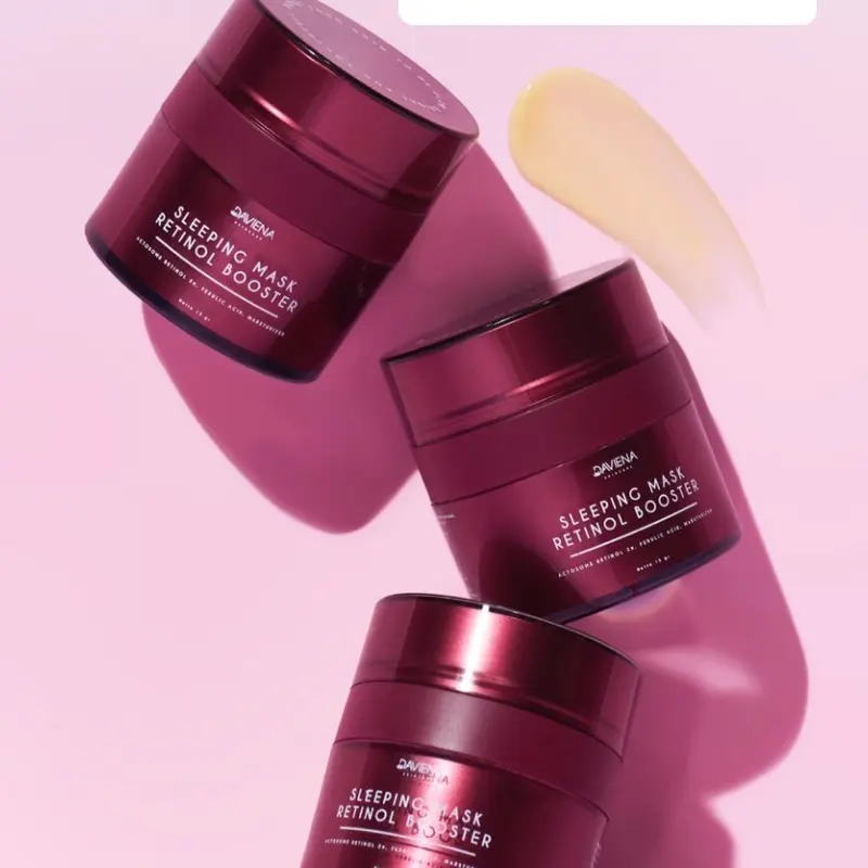 DAVIENA SKINCARE | SLEEPING MASK RETINOL BOOSTER melembabkan perawatan Wajah Masker Hitam Pencerah 5
