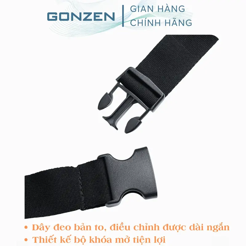 Túi Đeo Chéo Đeo Bụng Logo Chữ B Đúc Bằng Kim Loại Chất Vải Da Chống Nước Cao Cấp, Túi Bao Tử Bán Hàng Dây Khóa Mở Đa Năng Thời Trang Nam Nữ Hot Trend_GONZEN TX 21 3