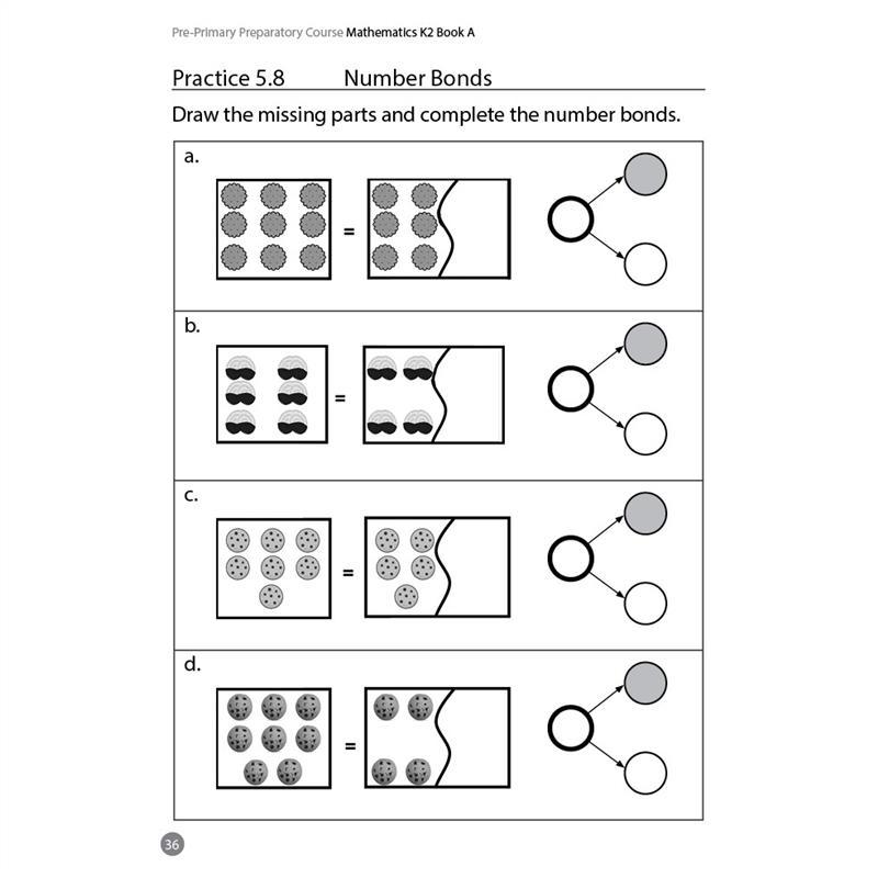 Product Introduction of High Quality Preprimary Preparatory Course Mathematics K2 Book A/Singapore Syllabus/Assessment Books 9