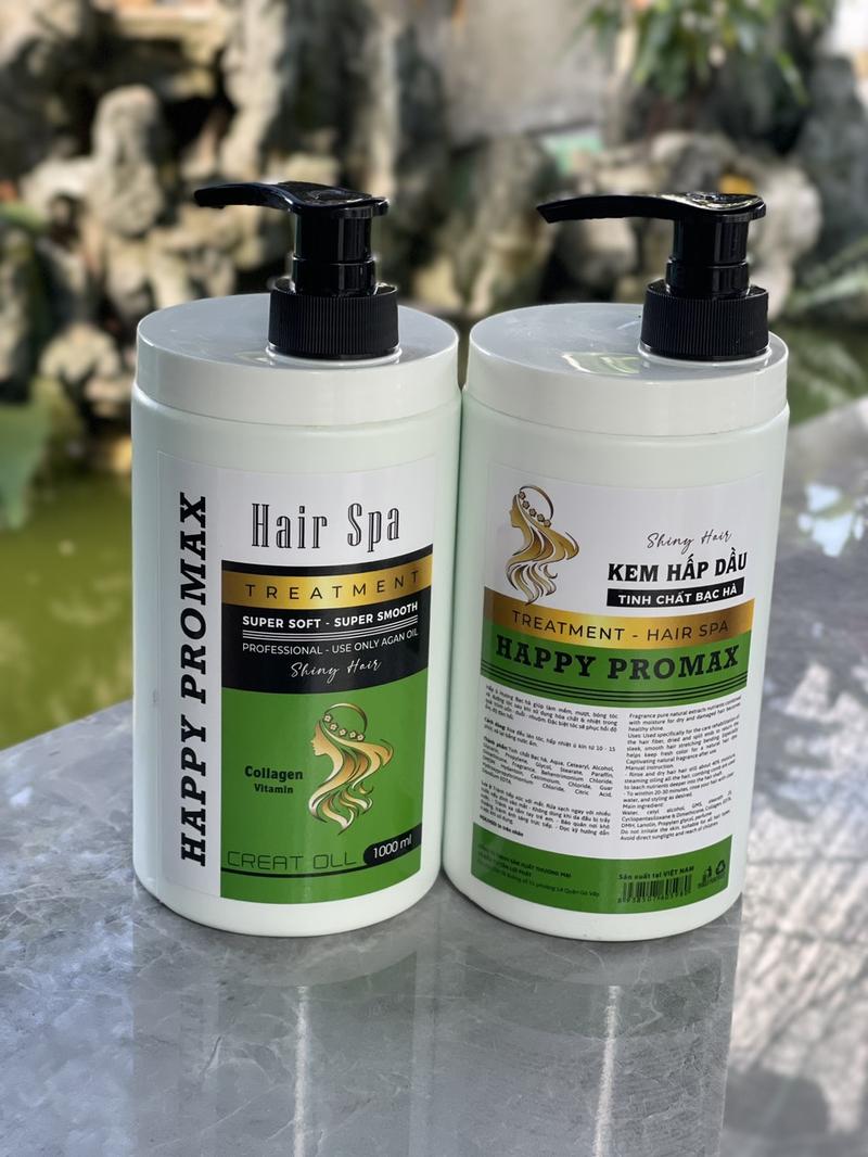Product Introduction of KEM HẤP DẦU , DẦU XẢ TÓC HAPPYPROMAX 1000ML ( Lẻ 1 CHAI ) MỀM MƯỢT TÓC ,HƯƠNG PHẤN , HƯƠNG TRÁI CÂY , HƯƠNG TINH DẦU BẠC HÀ , HƯƠNG NƯỚC HOA Collagen   Dưỡng Tóc 11