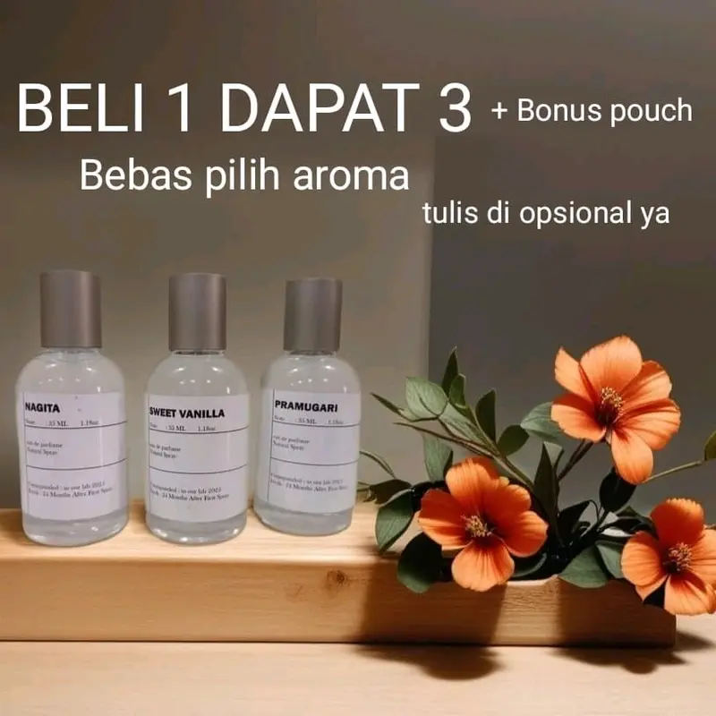 Parfum viral beli 1 dapat 3 botol parfum pria wanita 35ml 0