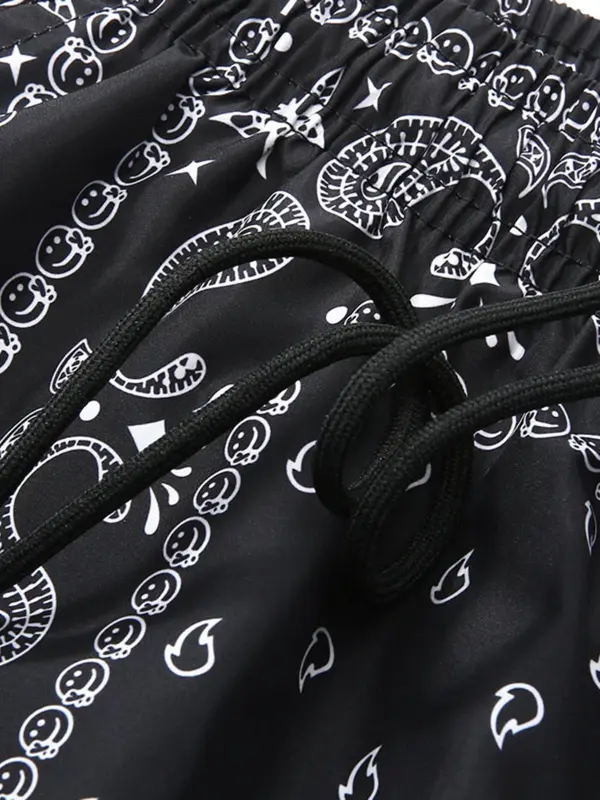 Men's Paisley Print Pocket Drawstring Waist Shorts, Regular Fit Casual Fashion Shorts for Summer, Men's Bottoms for Daily Wear 3