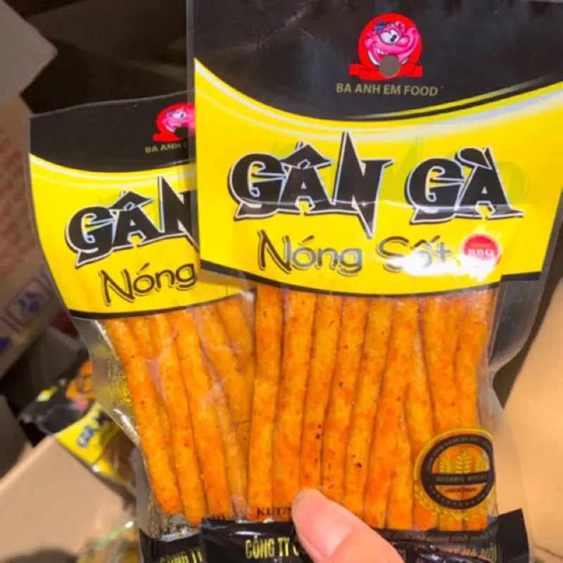 Snack que cay gân gà, Gân gà cay nóng sốt