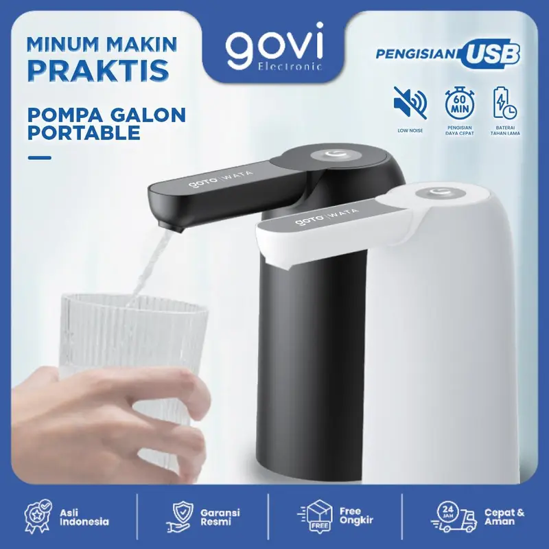 Goto [COD] Wata Pompa Galon Electric Dispenser Air Minum Pump USB Charge 0