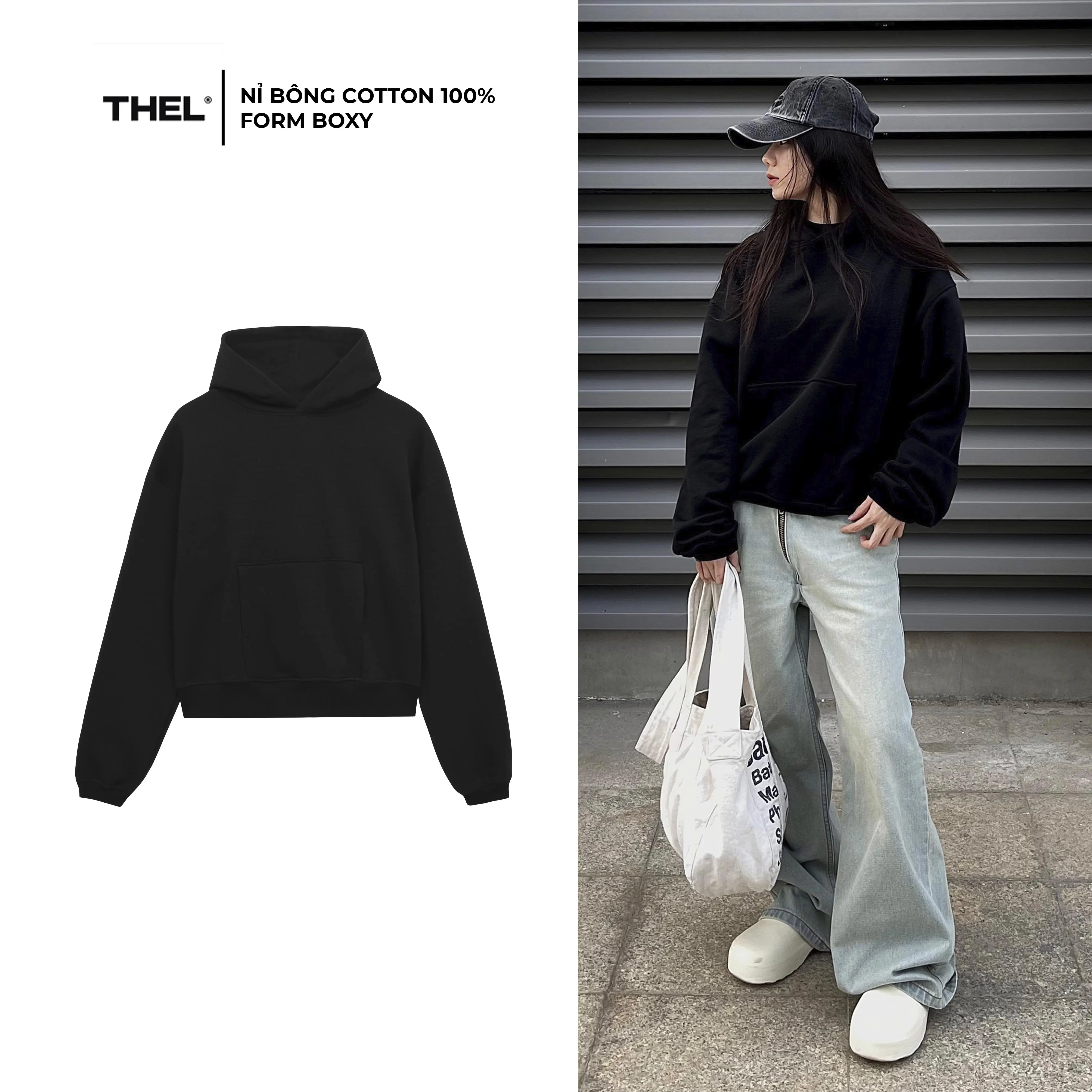Áo Hoodie Boxy THELSTUDIOS