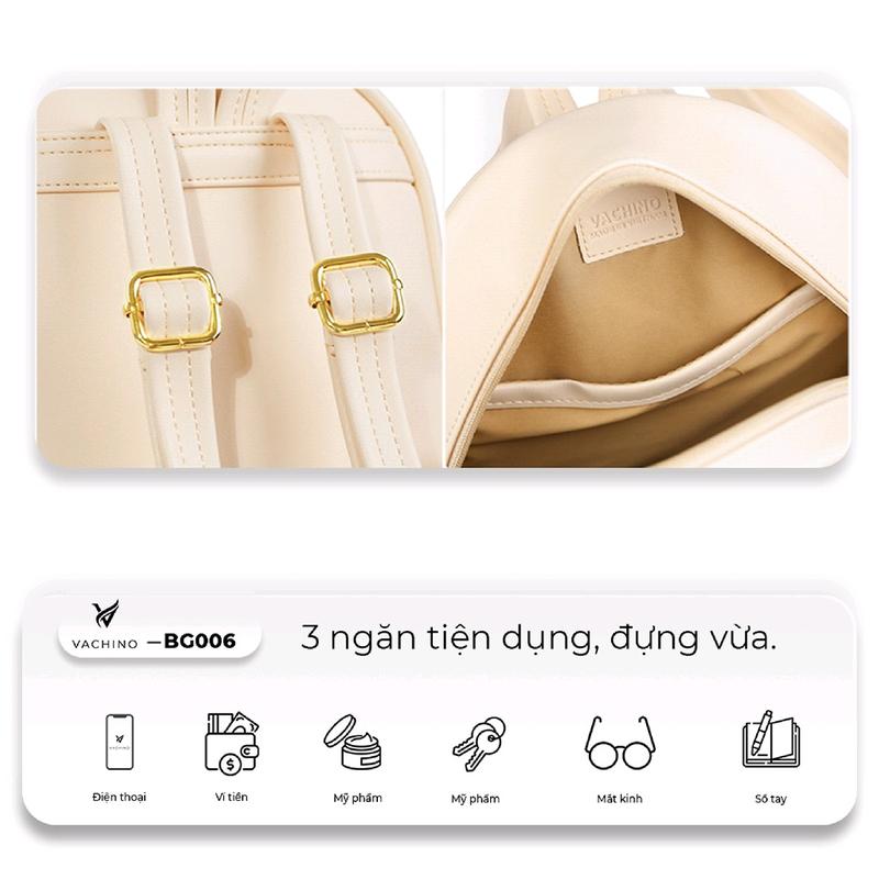 Balo da nữ mini chần bông, họa tiết hình thoi BG006 Backpack Đeo Vai Hoa 5