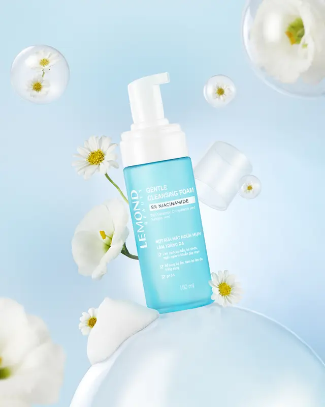 Bọt Rửa Mặt Tạo Bọt LEMOND GENTLE CLEANSING FOAM Hỗ Trợ Sáng Da, Làm Sạch Da 150ml 4