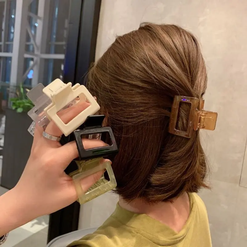 Korea hair clip small clips claws shark clips mattee hair clips pin rambut rectangle clip