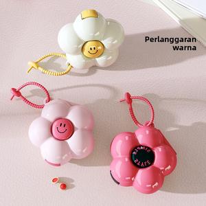 Kotak Pil Mudah Alih Mini, Rekaan Bunga Nagasawa, Pembahagi, Sesuai untuk Perjalanan, Kotak Penyimpanan Barang Kemas, untuk Anting-anting dan Aksesori Kalung, Fesyen Supplies pan wearproof wrapped kotak & tong penyimpanan