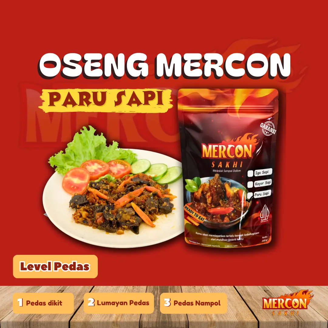 Oseng Mercon Murah Bergaransi !!! Paru Sapi Kress Nikmat Halal Pedas