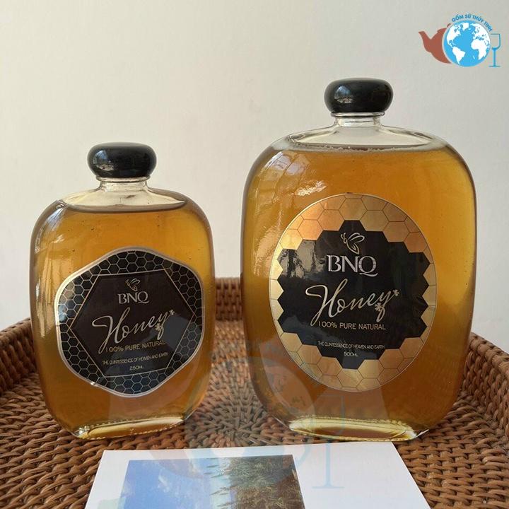 Chai thuỷ tinh DẸP BẦU NẮP NHỰA 500ml cực xinh đựng Coffee Sữa, đựng cafe, nước ép, chai đựng mật ong 4