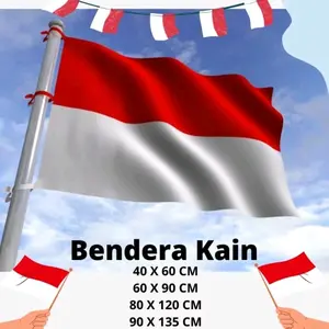 Bendera MERAH PUTIH TERMURAH Ukuran 60x90cm/80x120cm/90x135cm