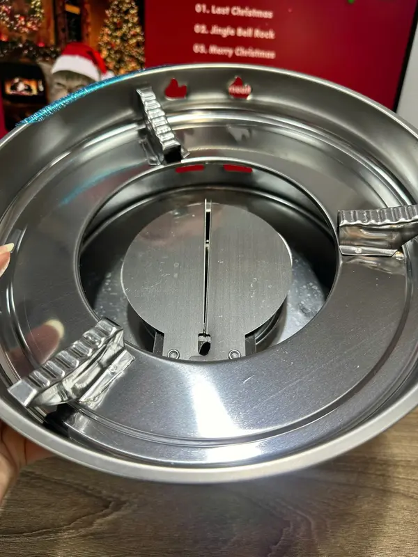 Combo 3 bếp cồn chắn gió, bếp cồn inox có nút gạt tặng kèm vá múc lẩu inox 2