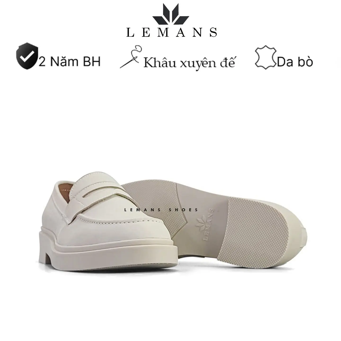 Giày Loafer da Nubuck Tan LEMANS PL01N, đế tan hạt kim cương tăng cao 4cm khuôn độc quyền Bảo hành chính hãng 24 tháng Cao Su Hoa Shoes Penny Loafer Đế Cao