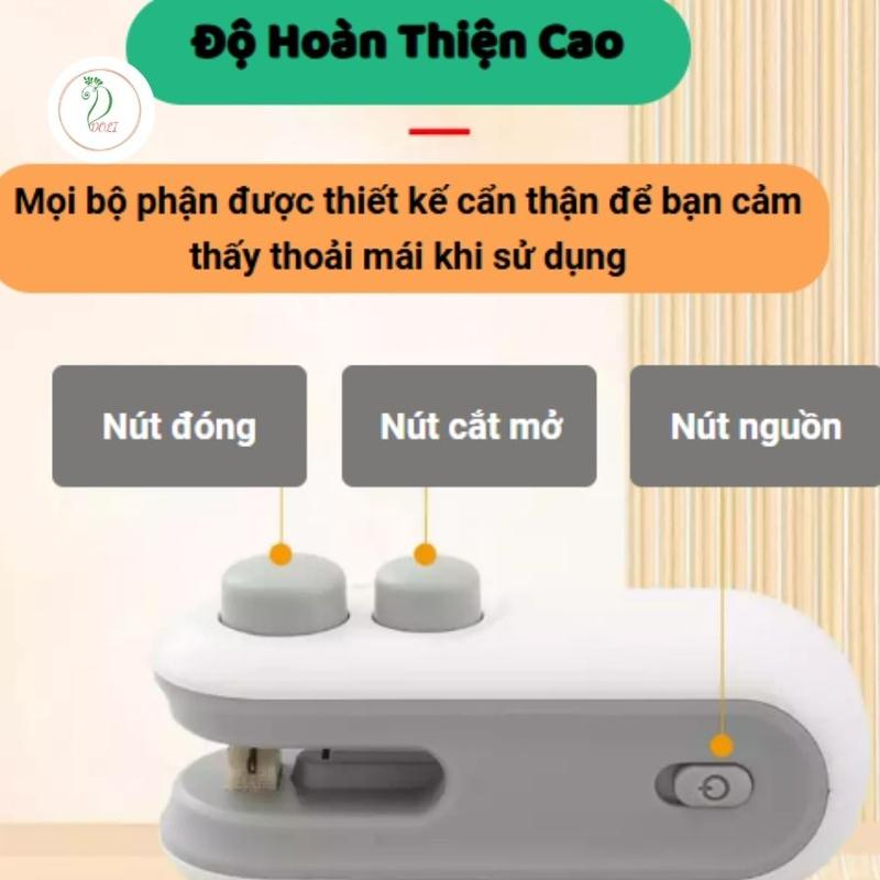 Máy Hàn Miệng Túi Mini Cầm Tay DOLI - Sạc USB Type-C, Tiện Lợi Cho Đóng Gói Thực Phẩm 4