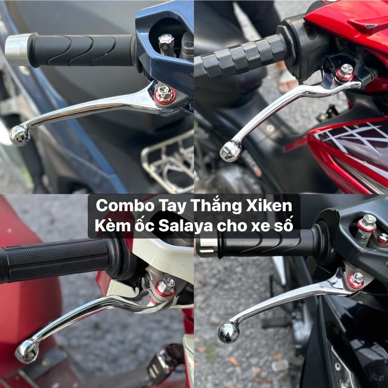 Combo Tay Thắng Xiken + Ốc Tay Thắng Salaya Cho Future - Sirius - Wave - Exciter - Raider - Winner - Sonic ... ( Tặng Kèm Lông Đền Đỏ )