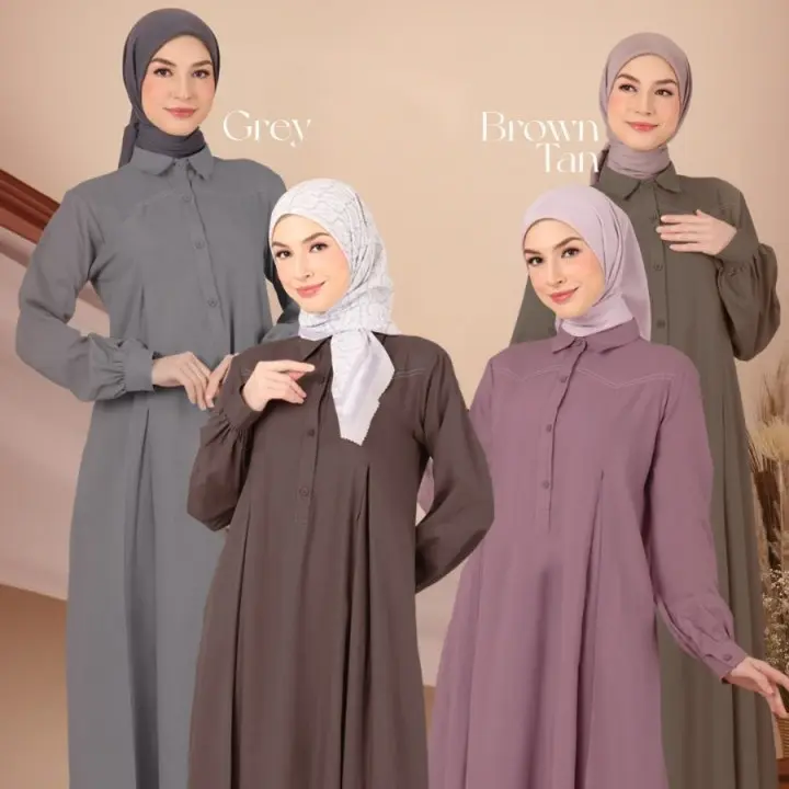 NB B197 GAMIS NIBRAS TERBARU / GAMIS WANITA TERBARU / GAMIS POLOS DAILY