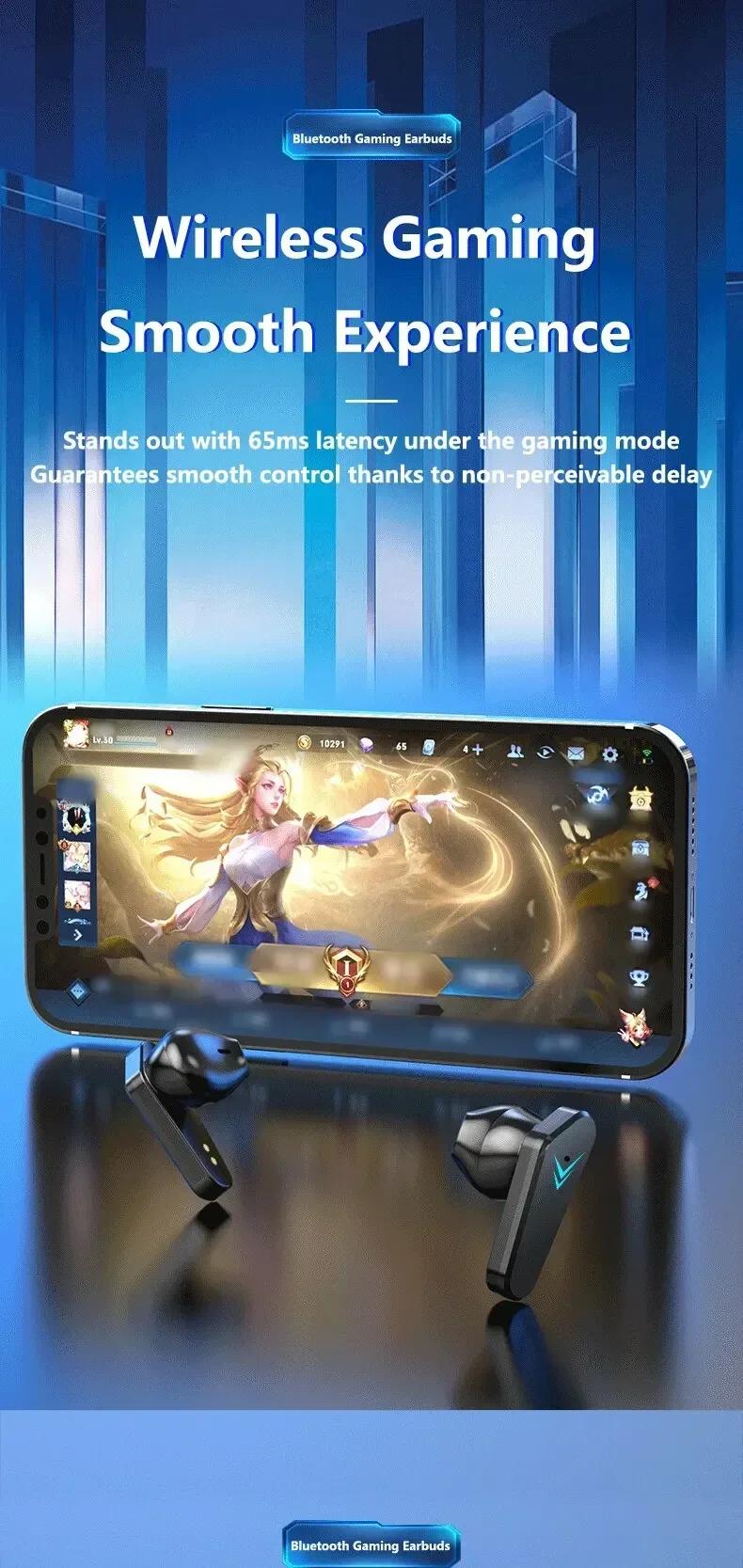 Product Introduction of Fon Telinga Bluetooth, X15 TWS Baharu, Fon Kepala Wayarles, Kependaman Rendah 65ms, Fon Telinga, Alat Dengar Permainan Esport, dengan Mikrofon Fon Telinga Pemain, Serasi dengan Xiaomi 33