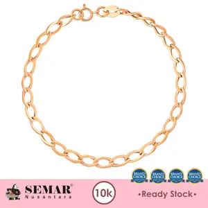 Gelang Emas Classic Veluna Twist Chain Gold 10K Semar Nusantara