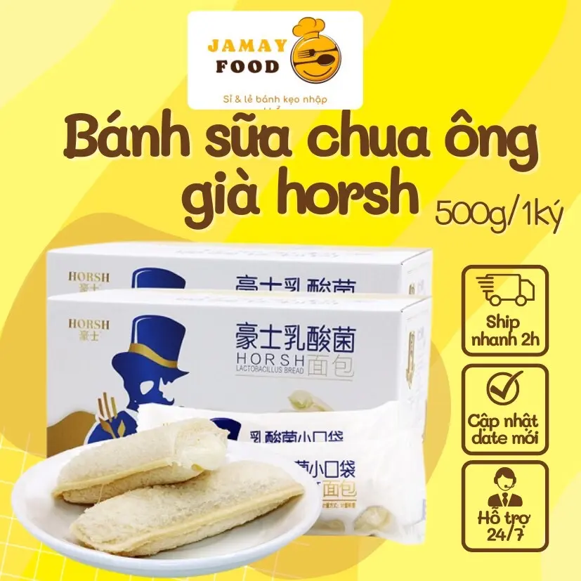 Bánh sữa chua ông già Horsh date mới thùng 500g và 1ký (hạn sử dụng 3 tháng)