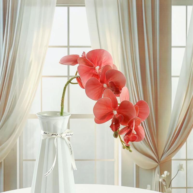 Set Bunga anggrek artificial latex premium  3D real touch  kuntum  hiasan dekorasi palsu plastik rumah pesta 6