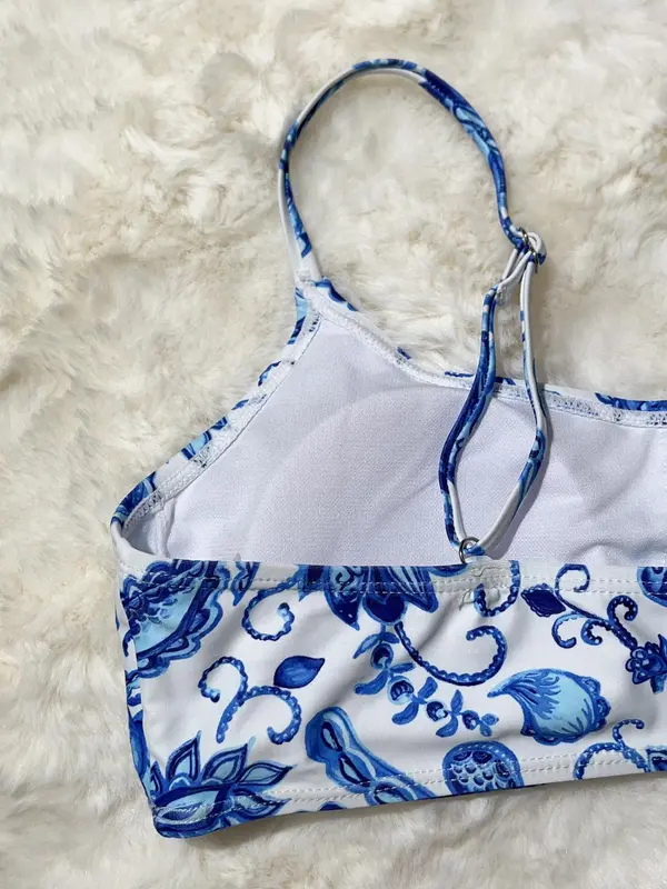 Two-Piece Set Women's All Over Print Bikini Set, Casual Fashion Chic Swim Top & Swim Bottom Two-piece Swimsuit for Beach Holiday Vacation, Ladies Swimwear for All Seasons 4