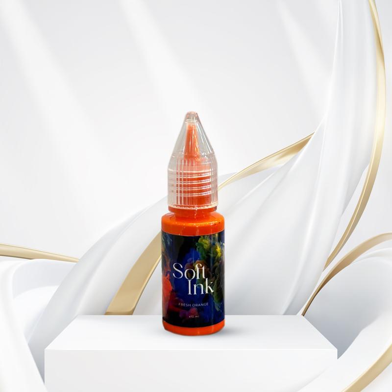 Mực viết máy học sinh Soft Ink màu cam tươi fresh orange chai 5ml 10ml
