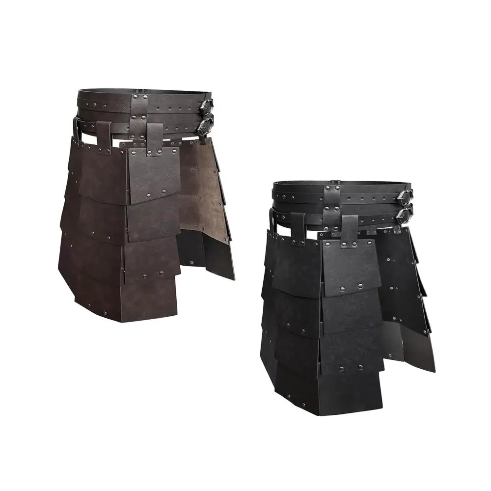 Medieval Faux Leather Thigh Armor Cosplay Costume for Halloween Party