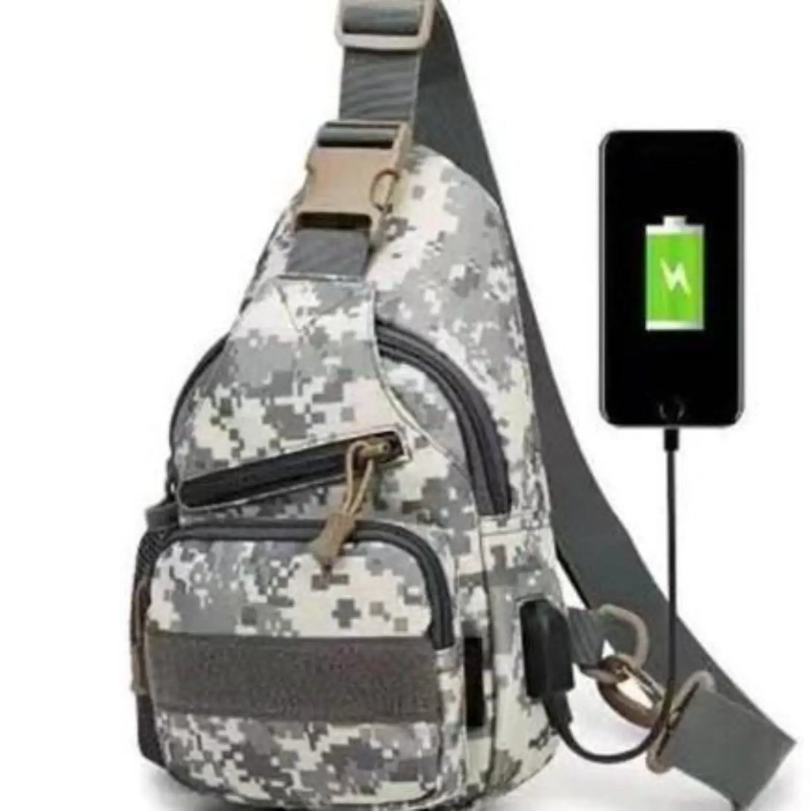 STAY YOUNG #655 Men’s Anti Theft Tactical Chest Crossbody Bag Sling Bag