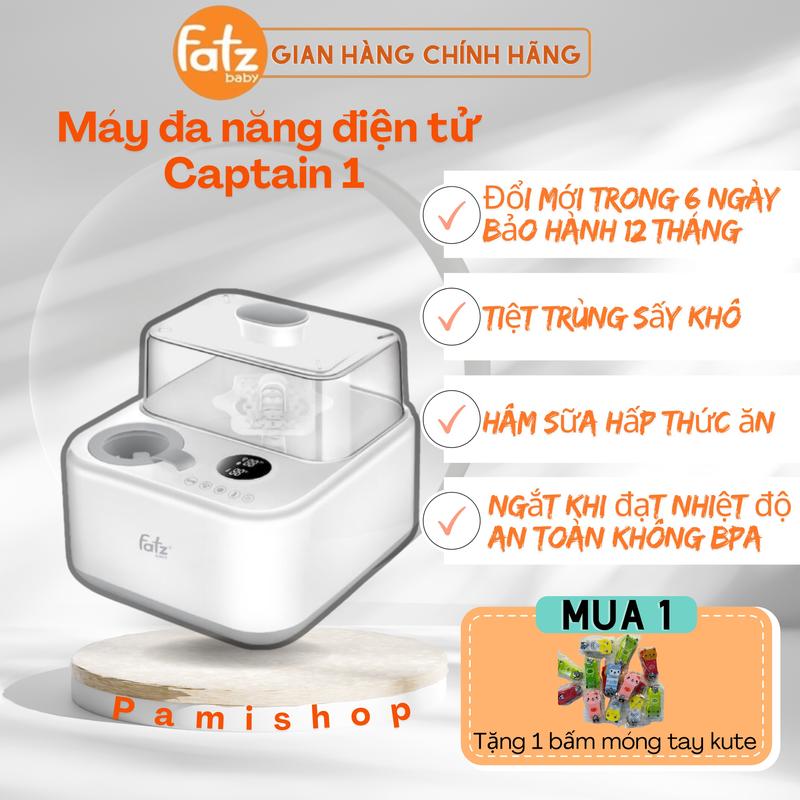 MÁY TIỆT TRÙNG SẤY KHÔ HÂM SỮA ĐIỆN TỬ 4 TRONG 1 CHÍNH HÃNG FATZ BABY - CAPTAIN 1 - FB4320SJ Bảo hành chính hãng 12 tháng   Voi 1