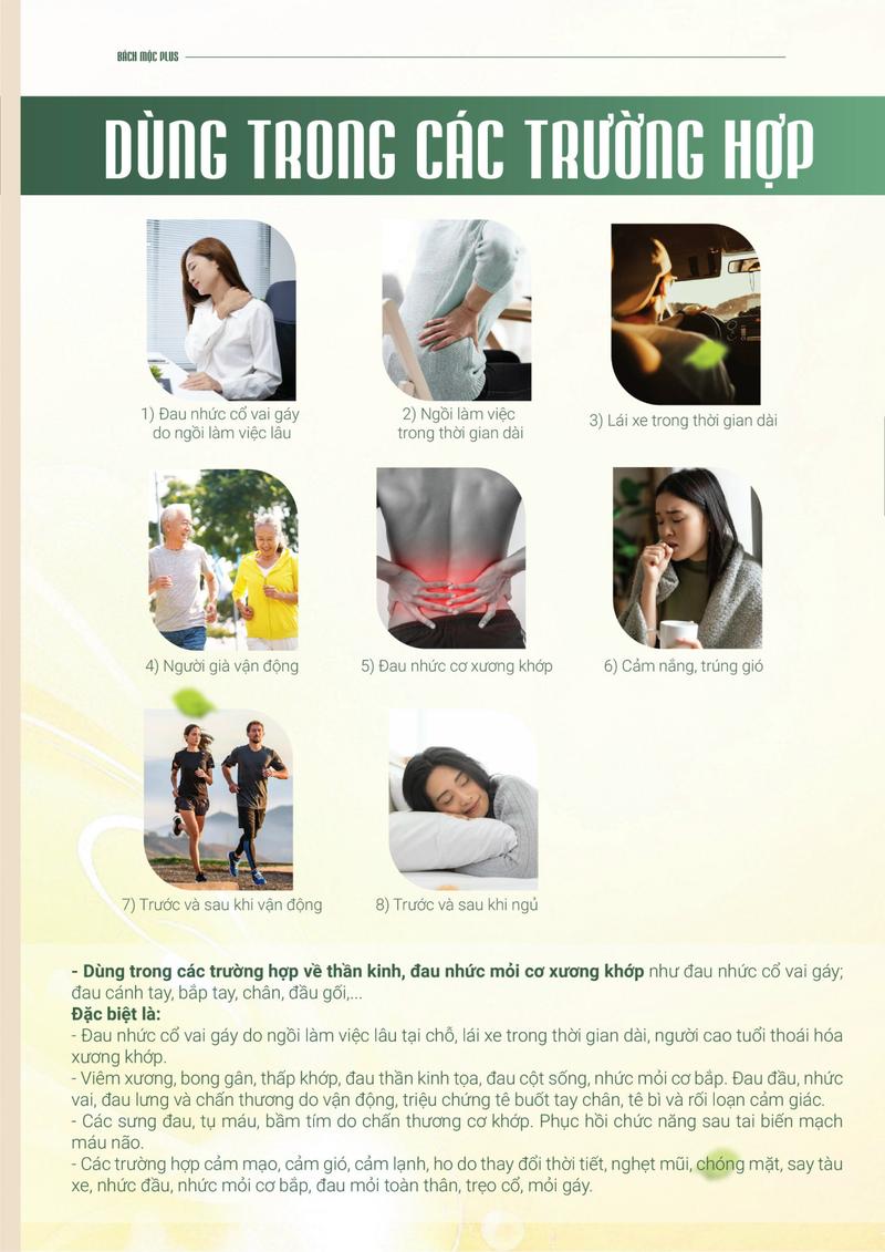 Product Introduction of Combo 2 Con Lăn Massage Gừng Ngải Bách Mộc Plus - Hỗ Trợ Giảm Đau Lưng, Cổ Vai Gáy - Thành phần thảo dược - Bách Mộc Plus 130ml 18