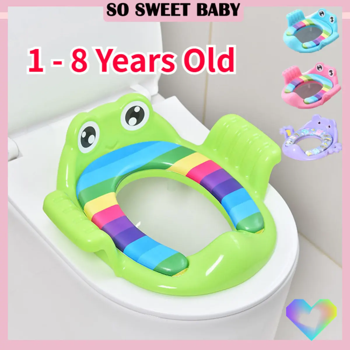 Tempat Duduk Tandas Kanak-kanak, Tempat Duduk Latihan Tandas, Pad Kusyen Alas, Cincin untuk Bayi, Bayi dan Kanak-kanak Merah Baby Potty Training