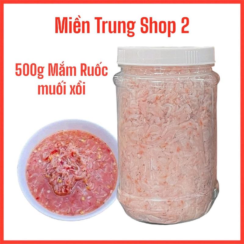  500g Mắm Ruốc Muối Xổi nguyen chất Bình Định,nước chấm,mắm đặc sản mắm,Thức Ăn Food Ăn Vặt 