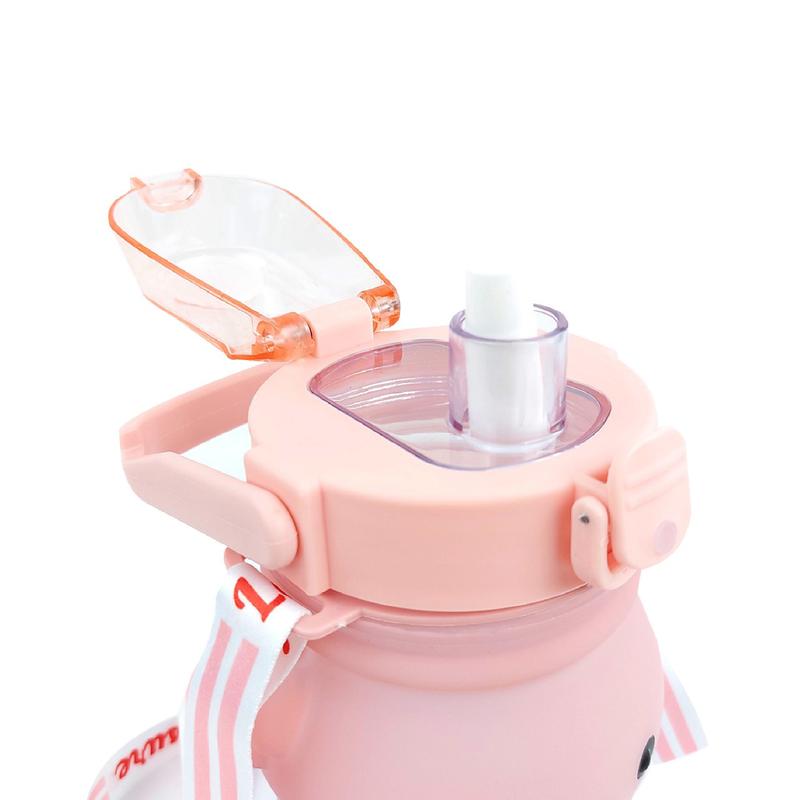 Miere Home - Botol Viral Botol Minum Gemoy Anak Botol Bear Beruang Gradasi 3D Tumbler 1.2 Liter Botol Motivasi Stikerb 2D dengan Tali 7