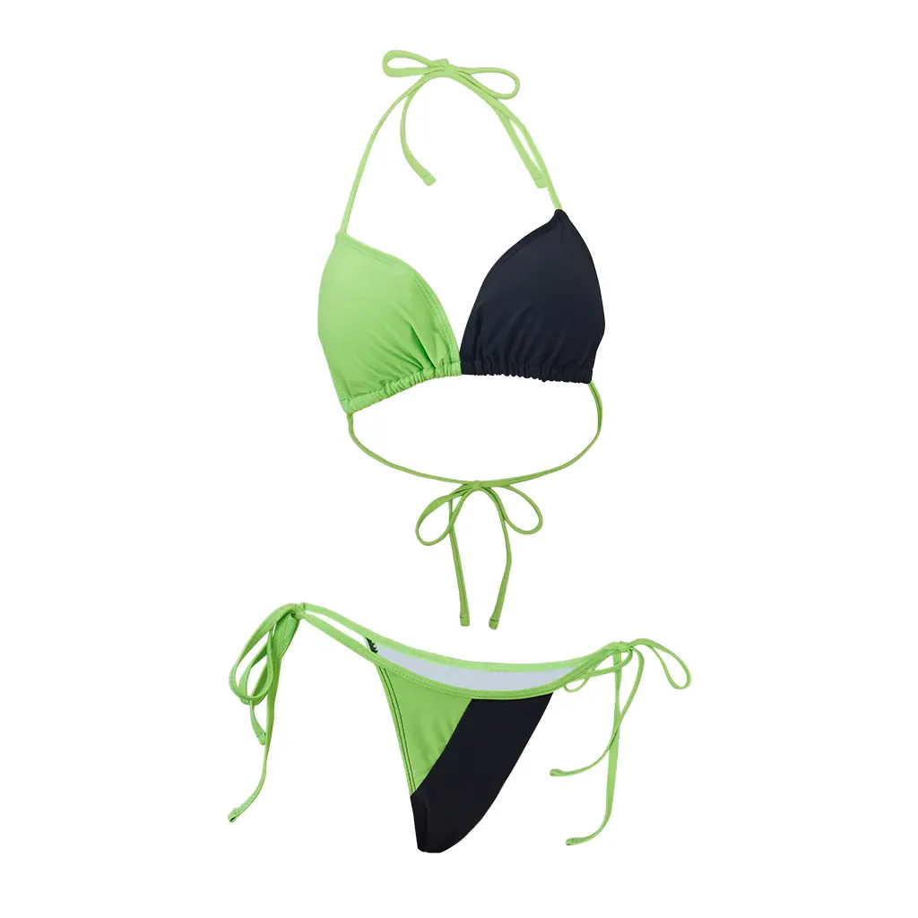 Kim Possible Cosplay Costume Swimsuit Shego Two Pieces Sexy Bikini Summer Beach Bathing Suit Halloween  Outfits