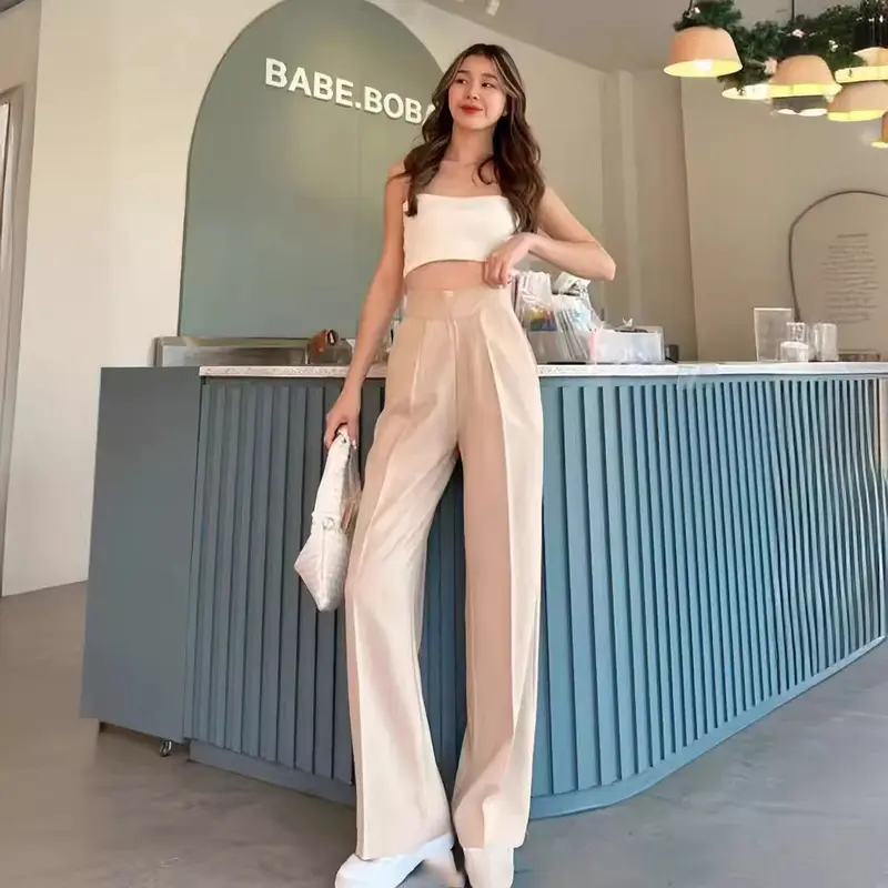 Quần tây công sở bigsize nữ, khóa sườn, ống suông trơn, dáng dài 98cm cho các nàng . Pants Baggy 7