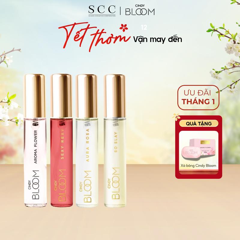  Bộ 4 nước hoa nữ Cindy Bloom Best Seller 10ml chai - Nữ Tính Trẻ Trung Gợi Cảm Sang Trọng Quà tặng bạn gái Quatangbangai 