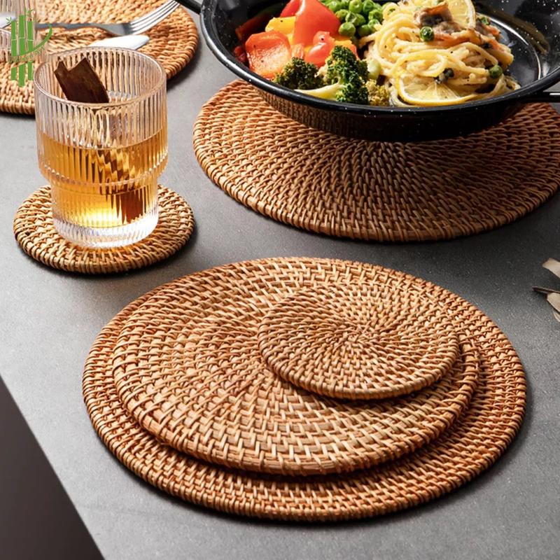 Product Introduction of Miếng lót ly lót nồi bằng mây tre đan nhiều kích thước 0