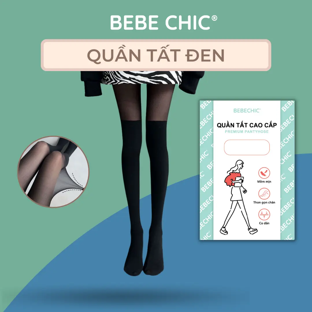 Quần Tất Đen Thời Trang Che Khuyết Điểm QT08 BEBECHIC