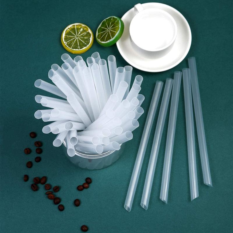 Ống Hút Jumbo Sinh Tố, 300 Chiếc, Ống Hút Uống Nước Bằng Nhựa Trong Suốt, Thích Hợp Cho Trà Bong Bóng Và Lắc Trái Cây, Ống Hút Jumbo 4