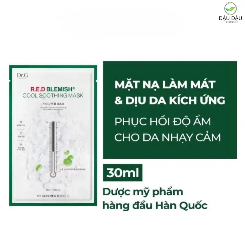 Mặt nạ giấy dưỡng da Dr.G Red Blemish Cool Soothing Mask 30g - Skincare Nữ