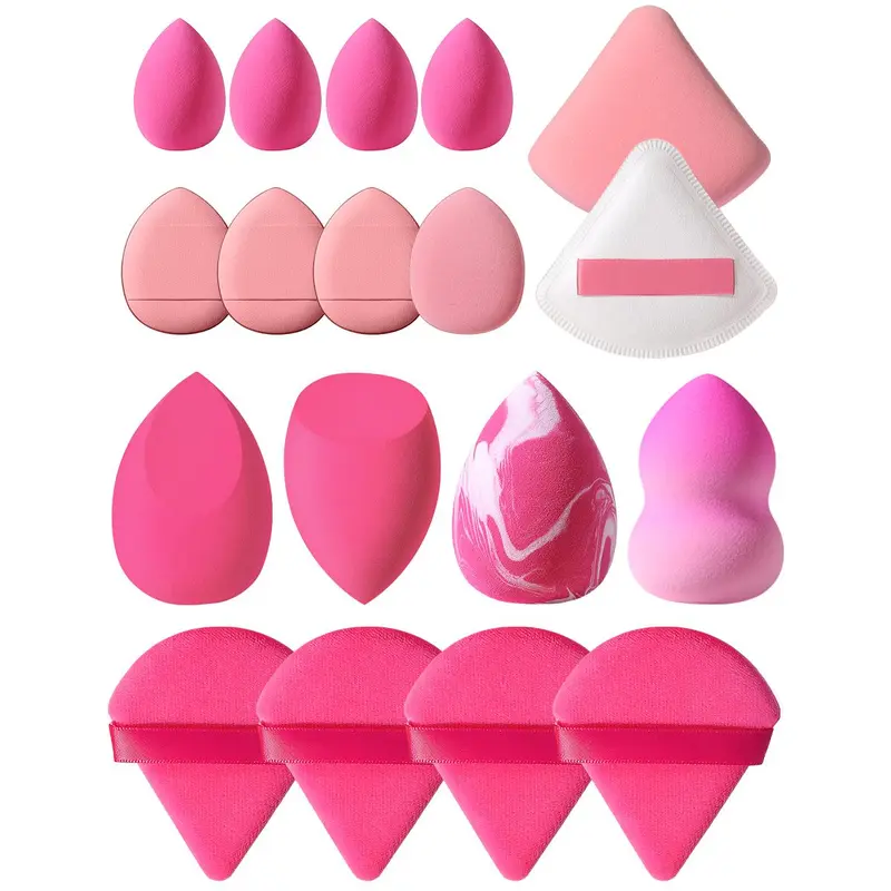 18pcs Makeup Sponge & Powder Puff Set, Versatile Soft Makeup Sponges & Powder Puffs for Liquid Foundation, Loose Powder, Concealer & Cream, Makeup Tool for Blending & Facial Detailing, Cosmetics 2