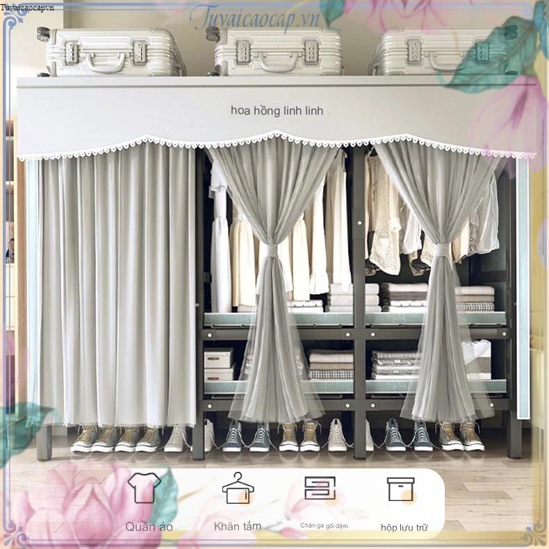  Tuvaicaocapvn Tủ Quần Áo Tủ Vải Khung Thép Titan 2,3,4.5 buồng tủ đựng quần áo treo gấp gọn cỡ 2m5 lắp ráp đa năng 